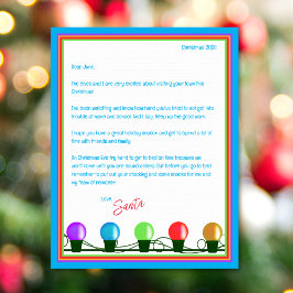 Hoja de papel Elves & Santa Letter