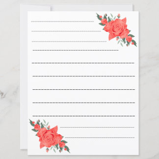 Hoja de papel forrado floral Rosa elegante