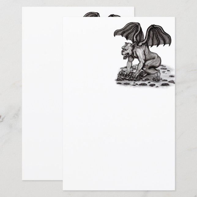 Hoja de papel Golem Gargoyle (Anverso / Reverso)