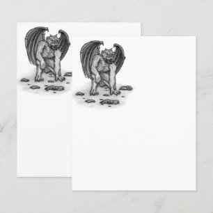 Hoja de papel Golem Gargoyle