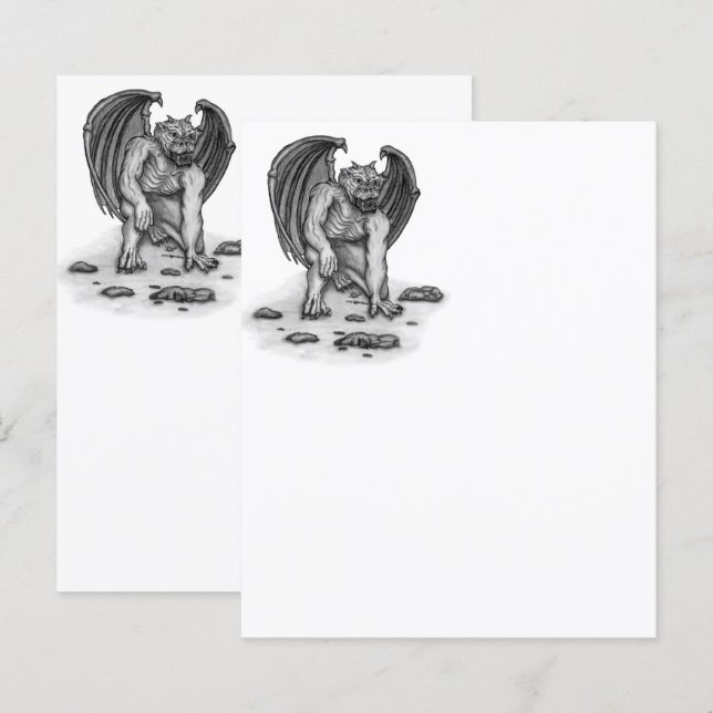 Hoja de papel Golem Gargoyle (Anverso / Reverso)