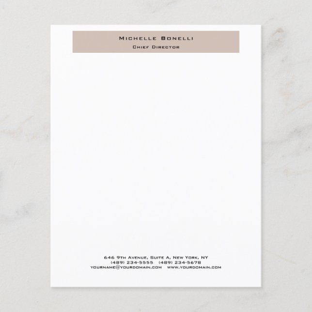 Hoja de papel Minimalista simple y profesional (Anverso)