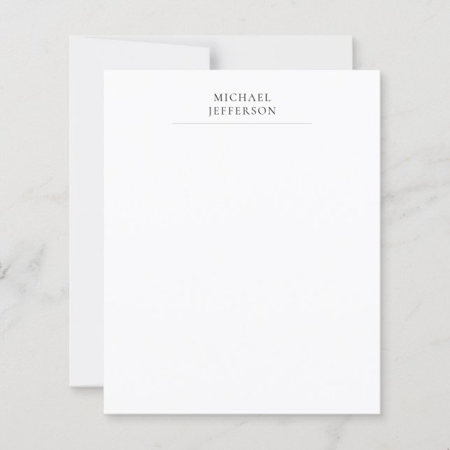 Hoja de papel moderna minimalista simple en blanco (Anverso)
