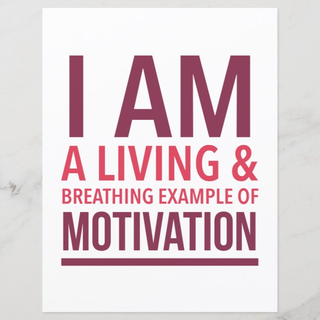 Hoja de papel motivadora de tipografía (Anverso)