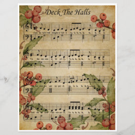Hoja de papel Música Art Deck the Halls