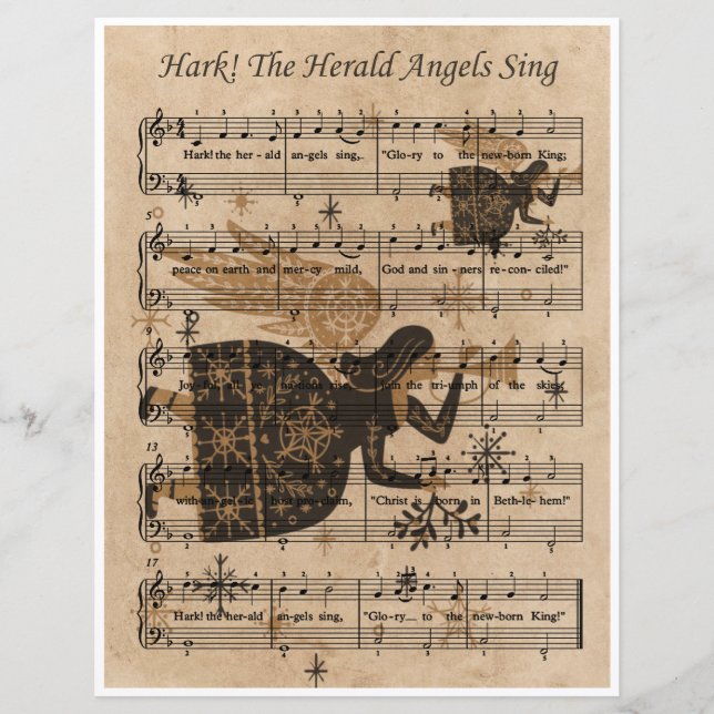 Hoja de papel Música Art-Hark The Herald Angels Ca (Anverso)