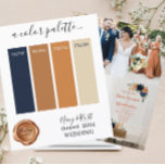 Hoja de papel PalettePaper de colores de Boda de ó<br><div class="desc">Clásica tarjeta de Boda de colores de óxido de marina 2024</div>
