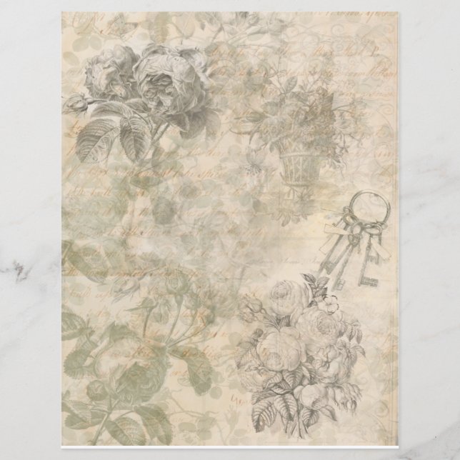 Hoja de papel para el diario basura de Scrapbookin (Anverso)