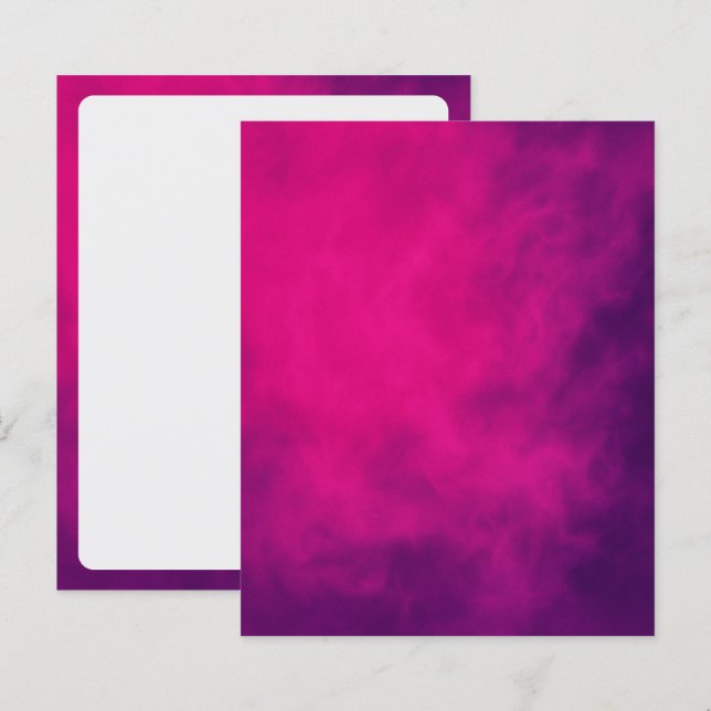 Hoja de papel para eventos Neon Pink Smoke - Perso (Anverso / Reverso)