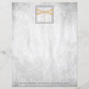 Hoja de papel personalizada de la libélula de oro