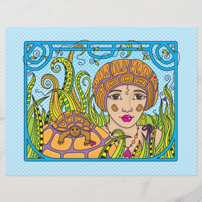 Hoja de papel plana baja lenta 11"x8.5" (Anverso)