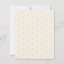 Hoja de papel plana Creamy Peach Hexagon de 4,5" x