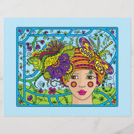 Hoja de papel plana de la buena suerte 11"x8.5"