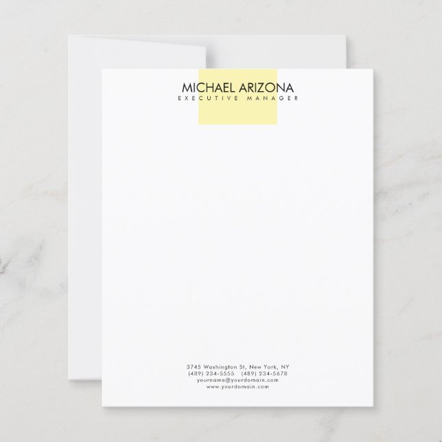 Hoja de papel simple minimalista moderna (Anverso)