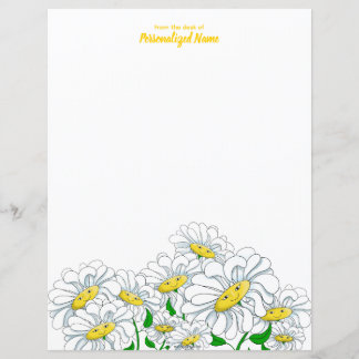 Hoja de papel sin líneas de sueños de margarita so
