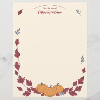 Hoja de papel sin renglones Susurros de Otoño