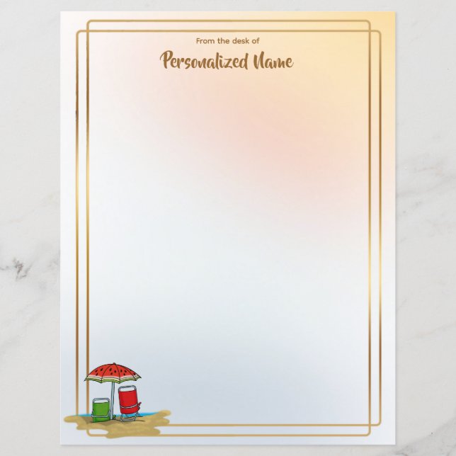 Hoja de papel sin revestir con olas de sandía (Anverso)