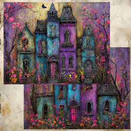 HOJA DE PAPEL VIBRANTE GOTHIC MANORS