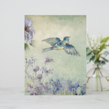 Hoja de papel Vintage Floral Scrapbooking