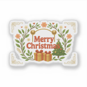 Hoja de Pegatina de besada navideña