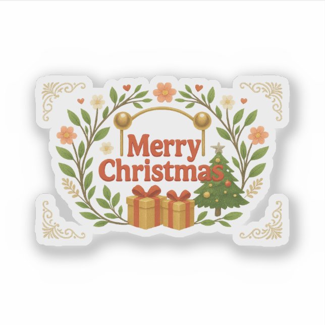 Hoja de Pegatina de besada navideña (Anverso)