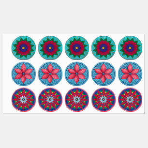 Hoja de pegatina de flores de triflor