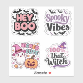 Hoja de Pegatina de Halloween de 4 piezas - Aest C