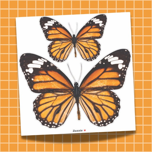 Hoja de Pegatina de mariposa monarca (Monarch Butterfly Sticker Sheet)