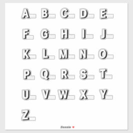 hoja de pegatina de prácticas ABC