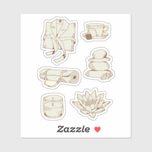 Hoja de Pegatina de Zen Self Care Planner