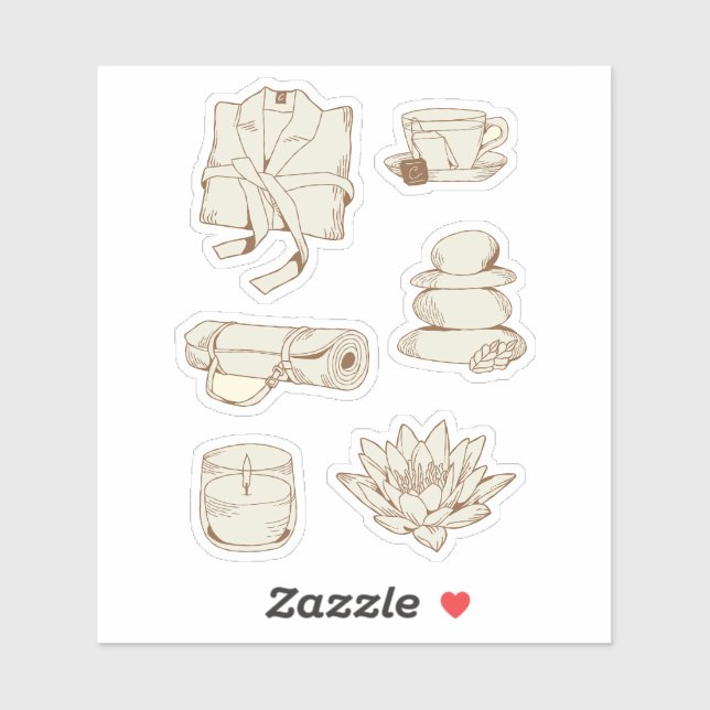 Hoja de Pegatina de Zen Self Care Planner (Hoja)