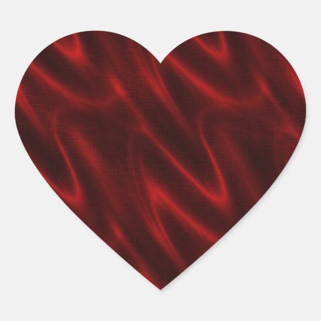 Hoja de Pegatina del corazón con patrón de seda ro (Anverso)