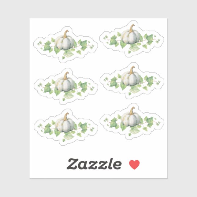 Hoja de Pegatina del Fiesta de la calabaza de otoñ (Hoja)