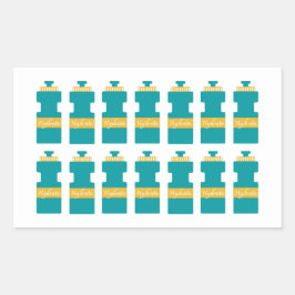 Hoja de Pegatina del frasco de agua hidratada