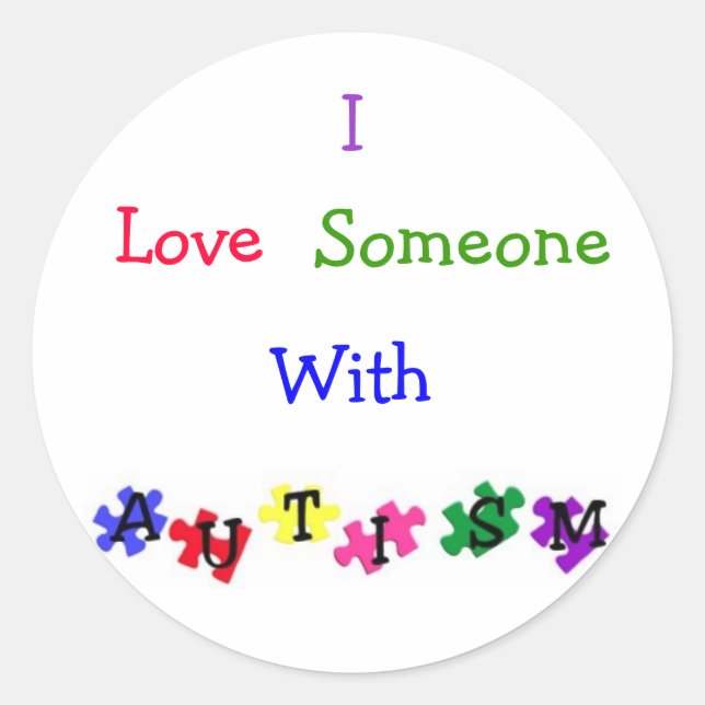 Hoja de Pegatinas "Autism Love" (Anverso)