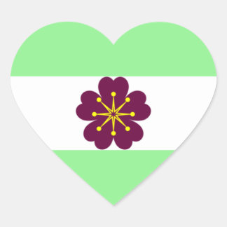 Hoja de Pegatinas con forma de corazón del Orgullo