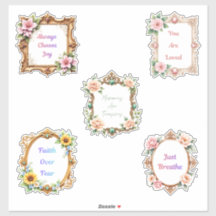 Hoja de pegatinas de afirmaciones Fancy Frames