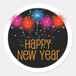 Hoja de Pegatinas de Año Nuevo Feliz