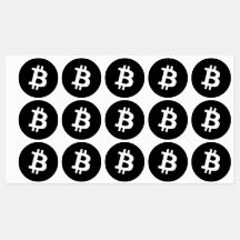 Hoja de pegatinas de Bitcoin