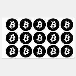 Hoja de pegatinas de Bitcoin