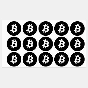 Hoja de pegatinas de Bitcoin