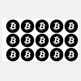 Hoja de pegatinas de Bitcoin