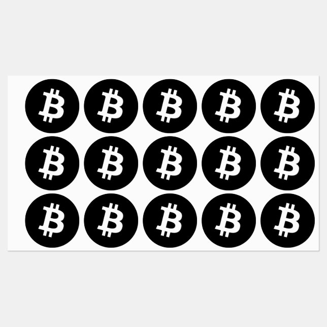 Hoja de pegatinas de Bitcoin (Hoja)
