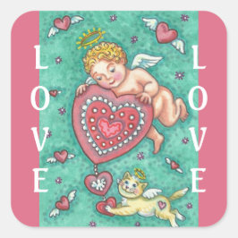 Hoja de PEGATINAS de CUPID'S HEART VALENTINE