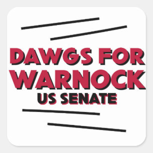 Hoja de Pegatinas de Dawgs para Warnock