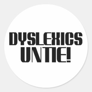 Hoja de pegatinas de Dislexics Untie