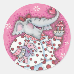 Hoja de PEGATINAS de Elephant Slove VALENTINE