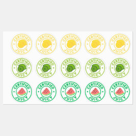 Hoja de Pegatinas de Fruta Jugosa Certificada