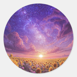 Hoja de pegatinas de girasol celestial
