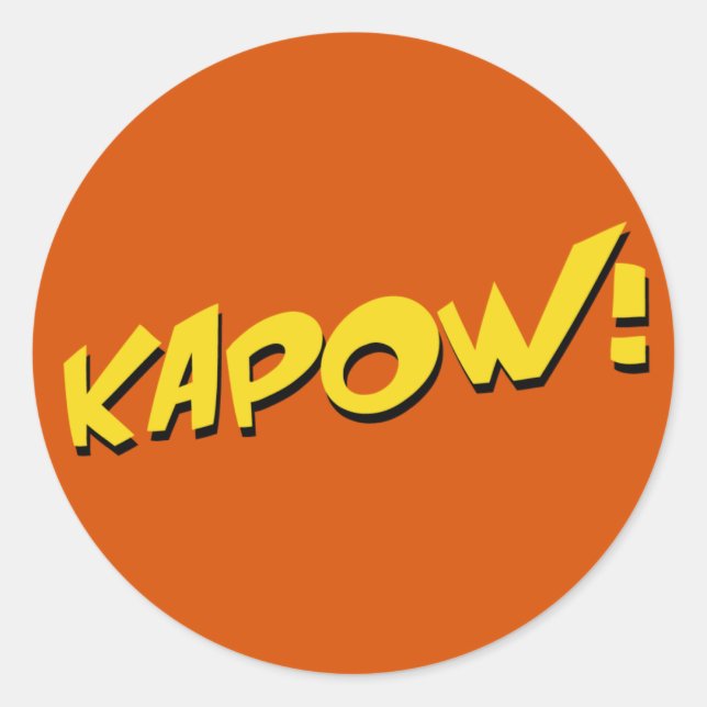 Hoja de Pegatinas de historietas naranjas (Anverso)